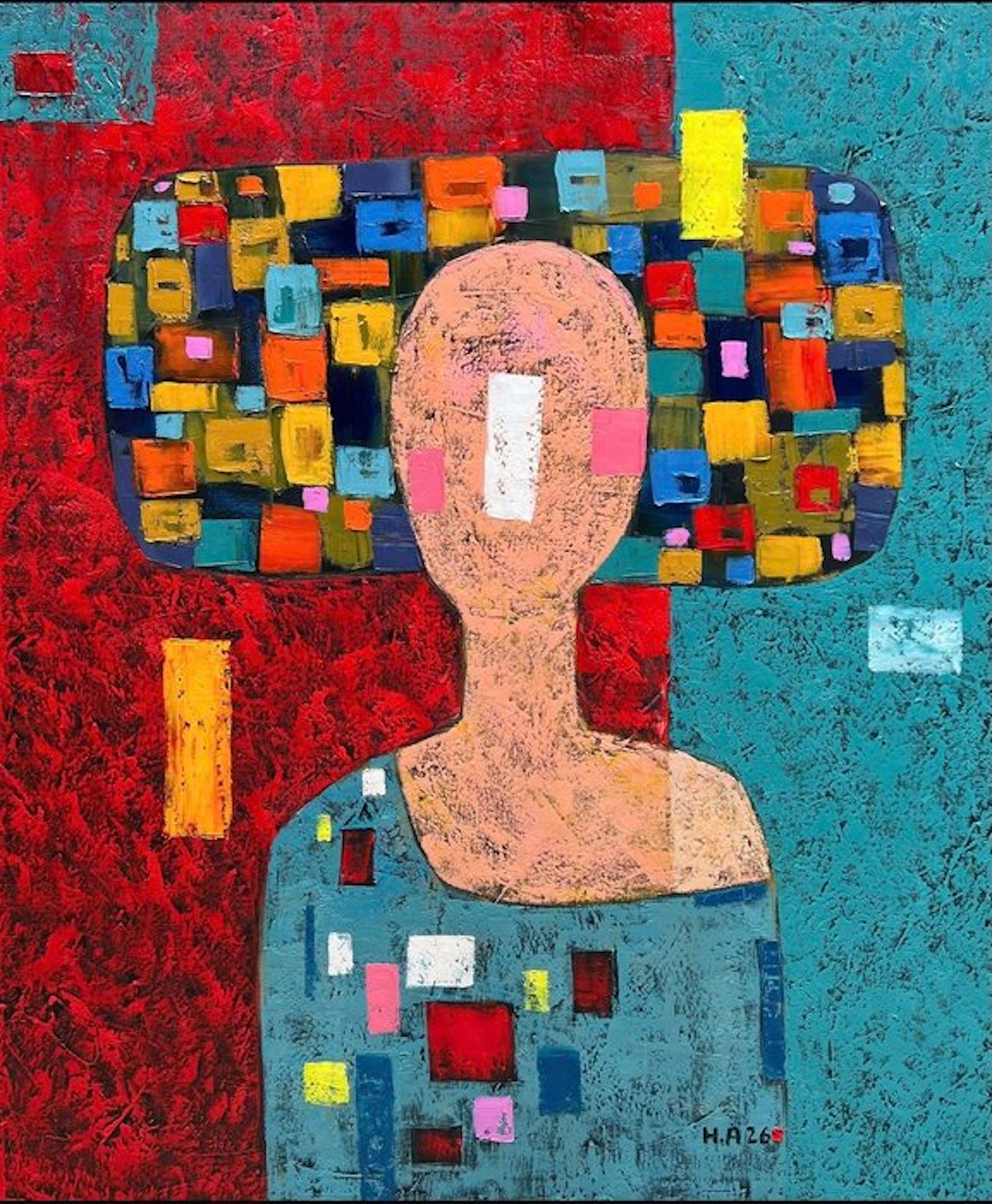 Hoang Anh - L'Esprit Mosaïque ↑120 →100 cm → No Reserve ✓