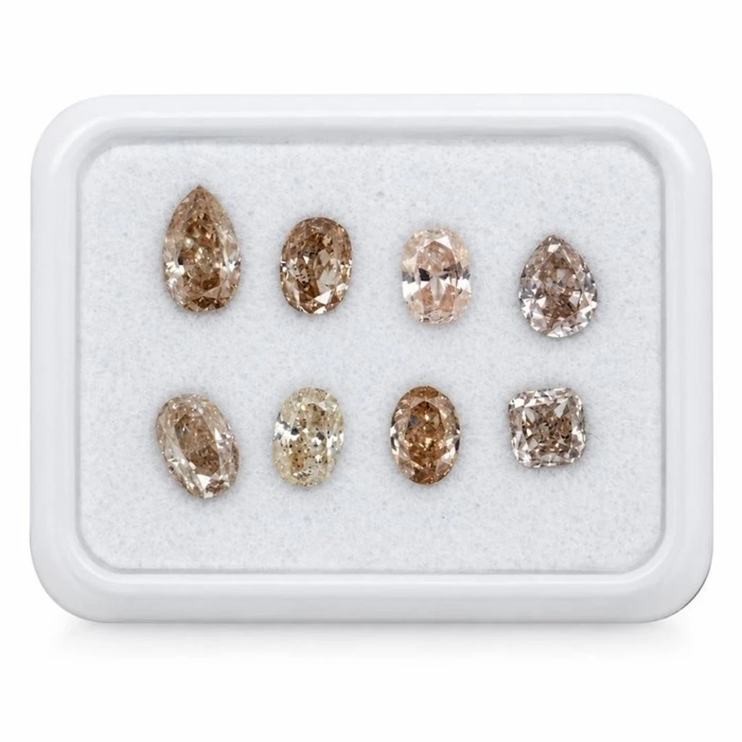 No reserve price - 9 pcs Diamond (Natural coloured) - 1.09 ct - Oval - Faint
