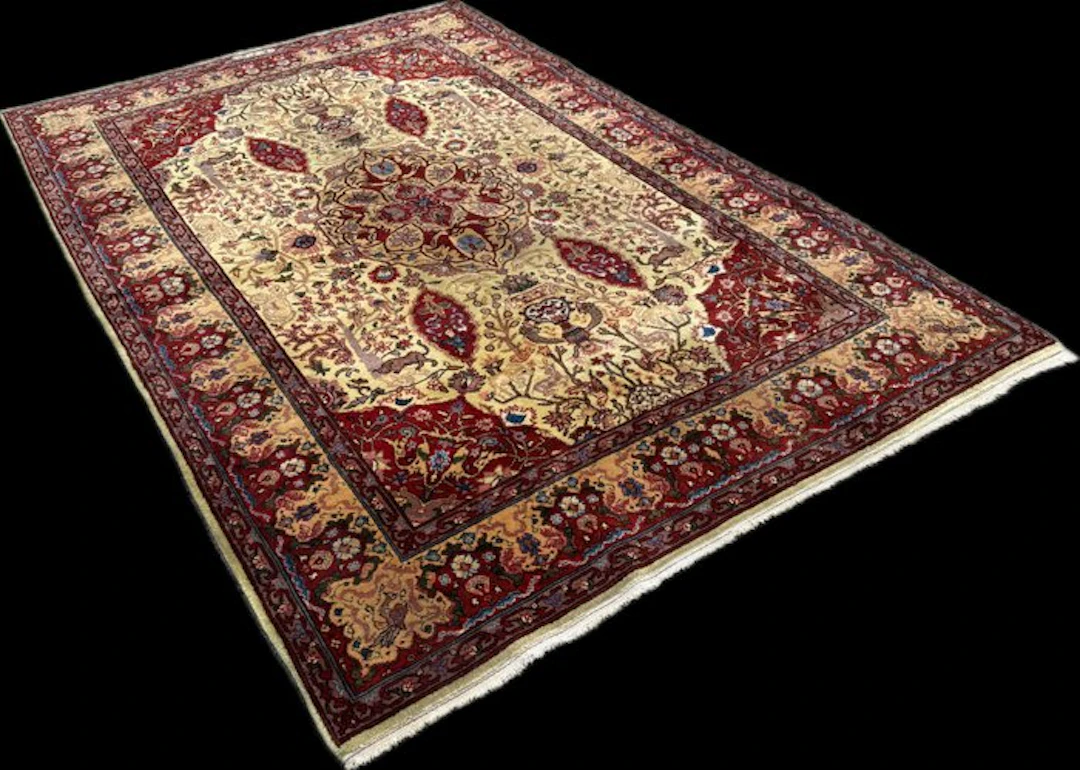 Vintage Kashmar rug - cleaned - hand-knotted - wool - Carpet - 294 cm - 200 cm