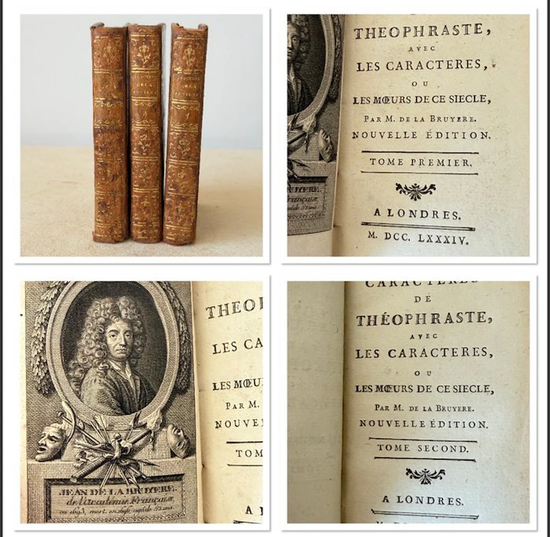 La Bruyère - Les Caractères de Theophraste - 1784