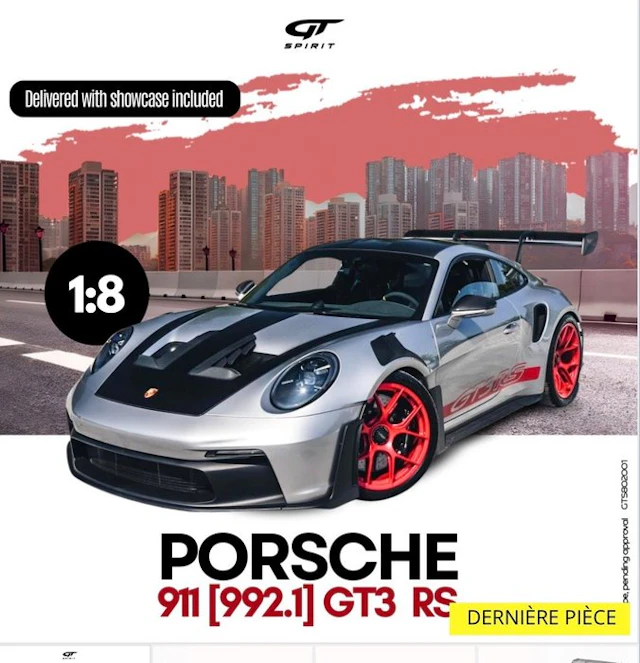 GT Spirit 1:8 - Model sports car - Porsche 911 (992.1)...