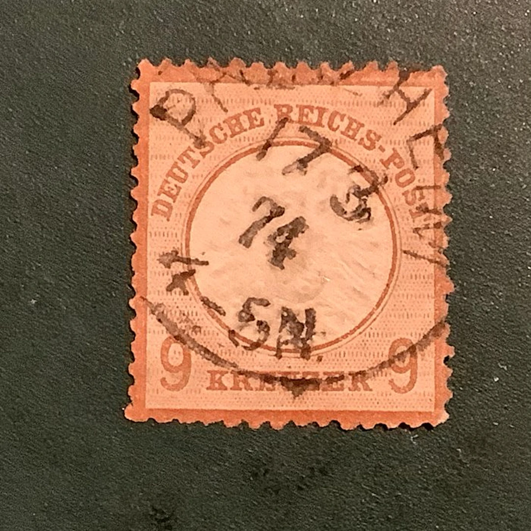 German Empire 1872 - 9 Kreuzer big Brutschield with...