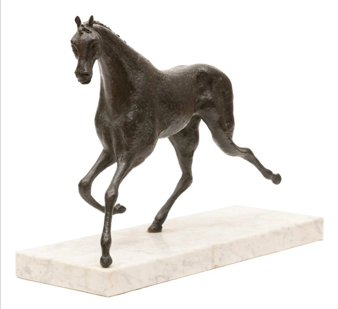 Map Grothausen-Musch (1914-2000) - Bronzen Paard in Draf