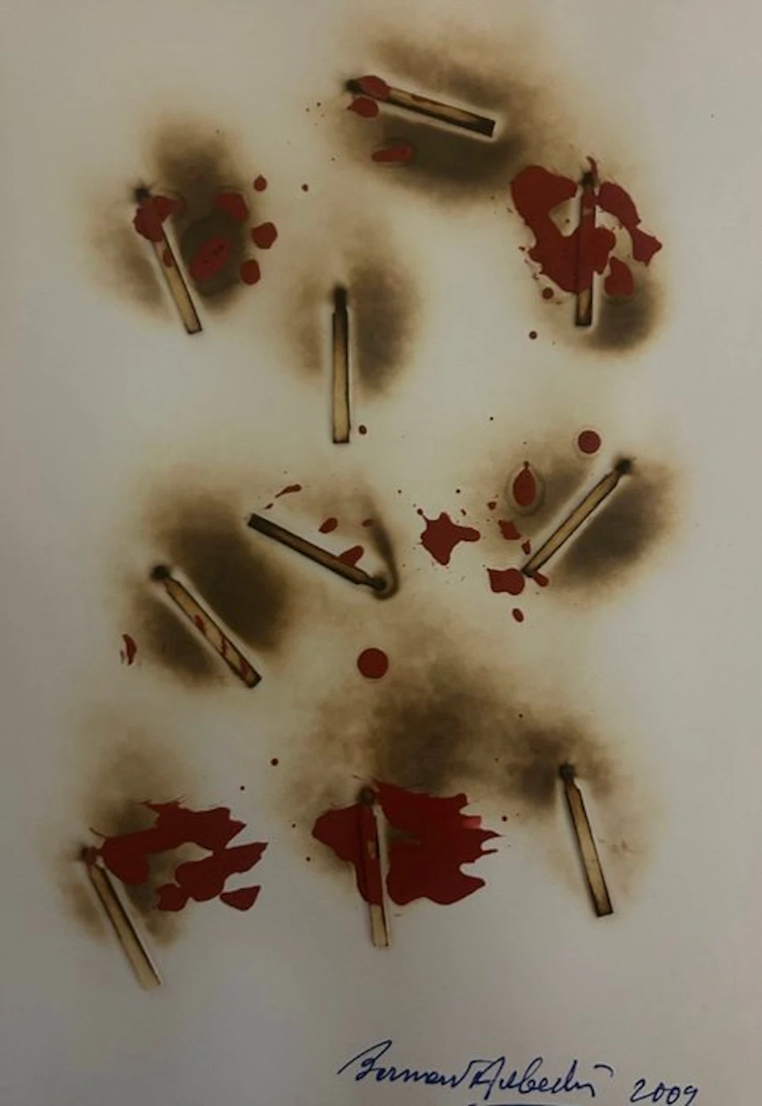 Bernard Aubertin (1934-2015) - Dessin Du Feu