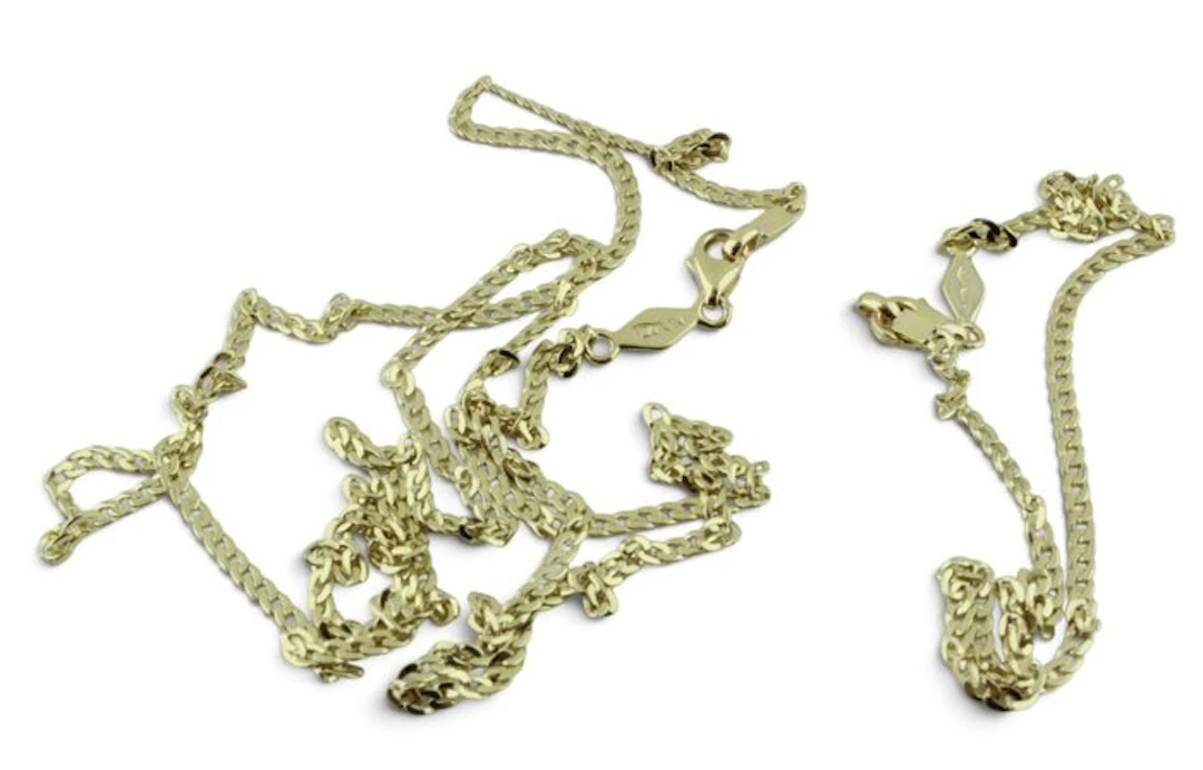 2 piece jewellery set - 9 kt. Yellow gold