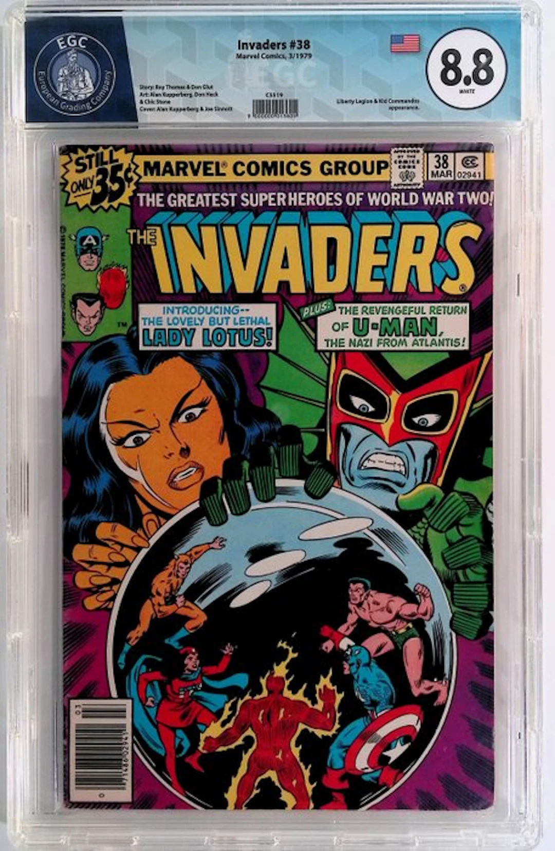 Invaders #38 - EGC 8.8 - 1 Graded comic - First edition - 1979