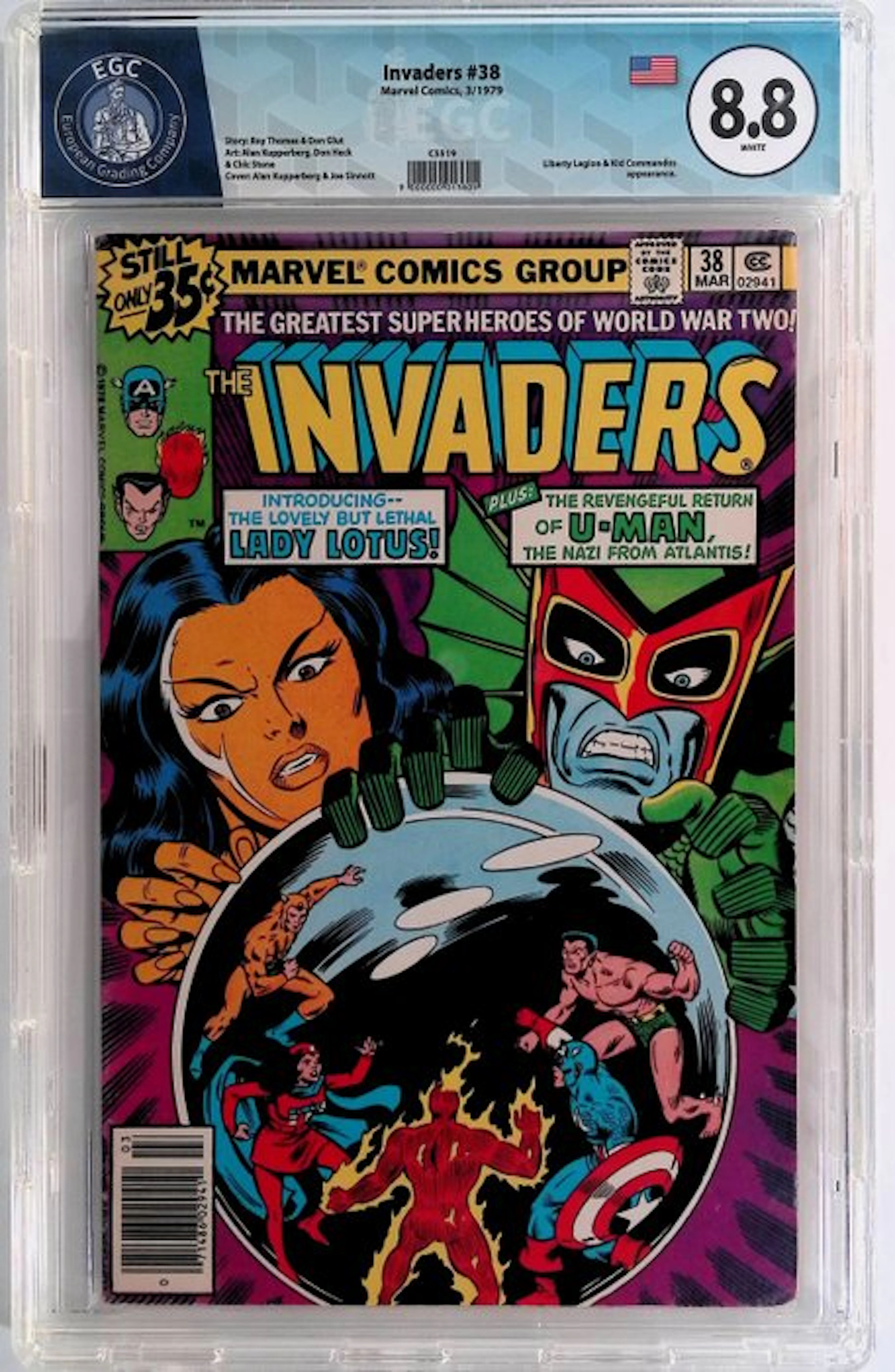 Invaders #38 - EGC 8.8 - 1 Graded comic - First edition - 1979