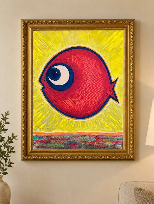 Denis Kuvayev (1971) - Goldfish on golden bottom - No Reserve