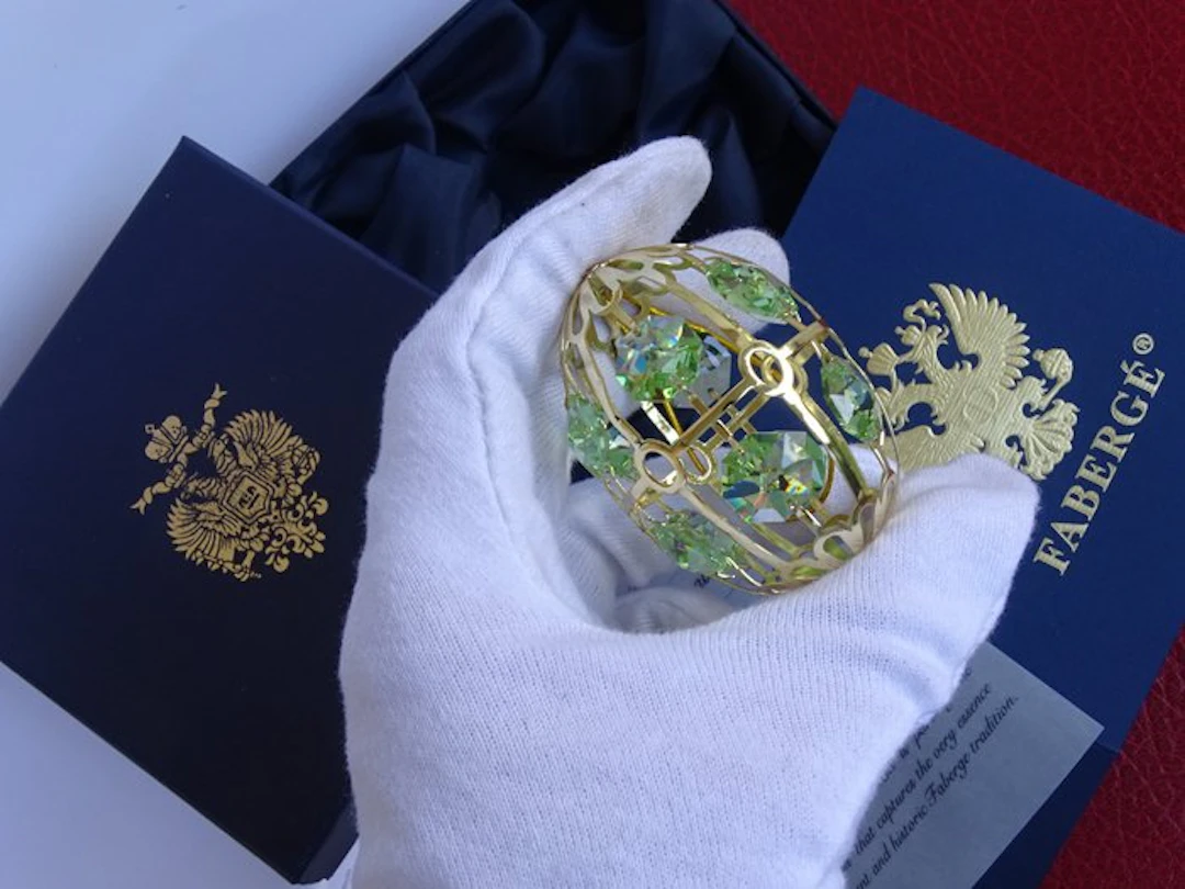 Figure - Fabergé style - Crystal Palace Imperial ornament...