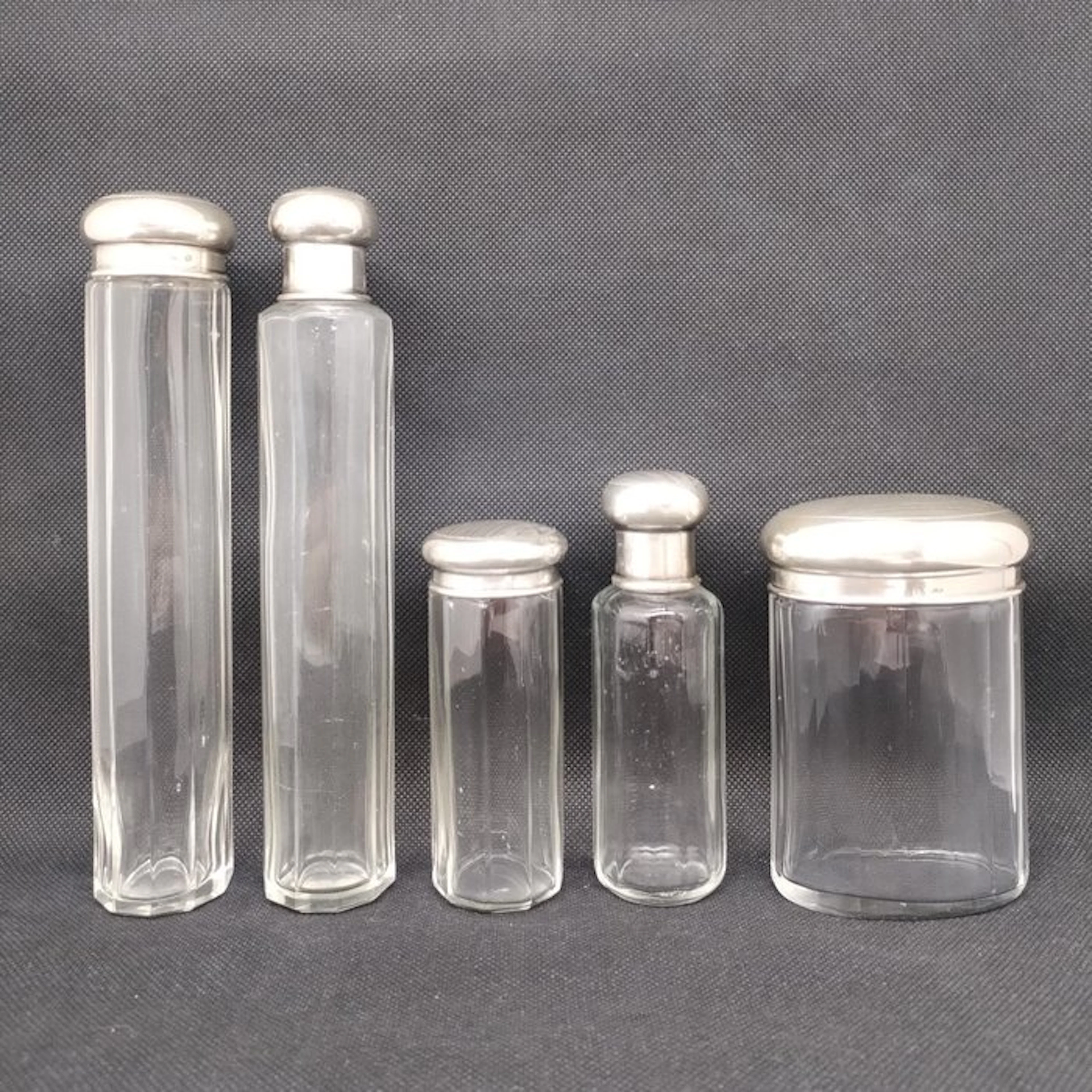 Cosmetic flask (5) - .900 silver, .800 silver