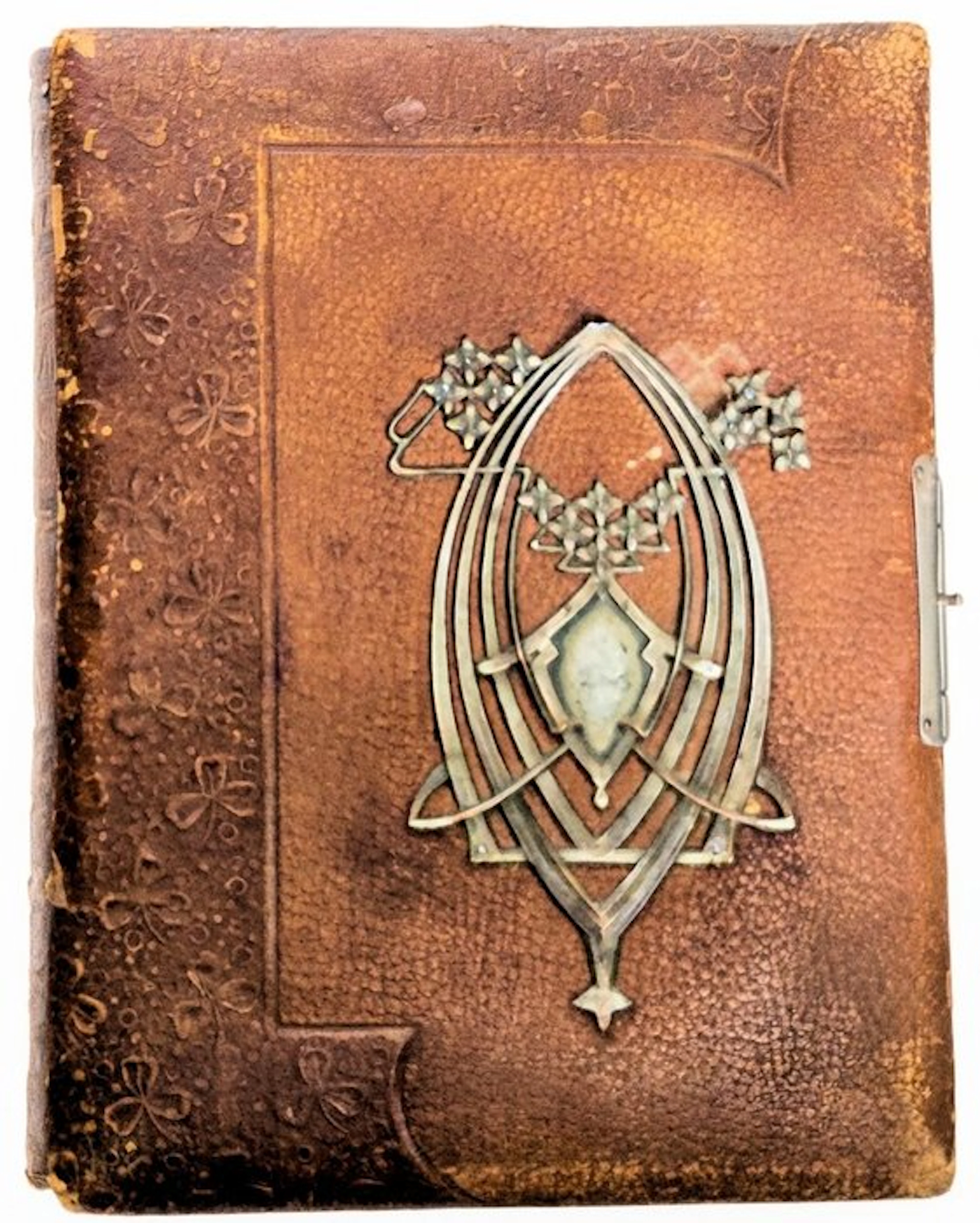 onbekend - Lederen fotoalbum uit de late 19e eeuw in...
