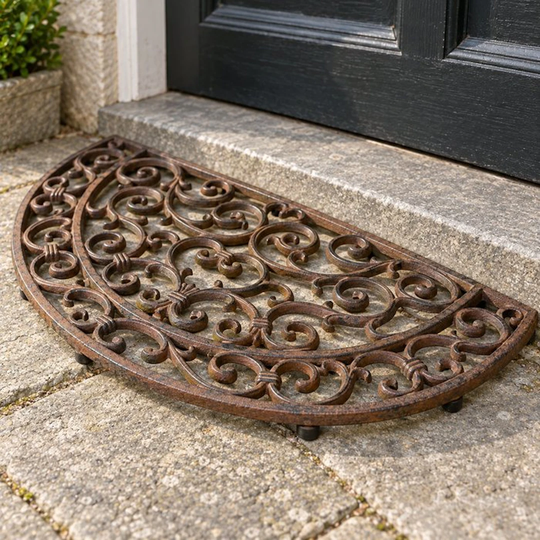 Decorative ornament - Elegant cast-iron doormat in a...