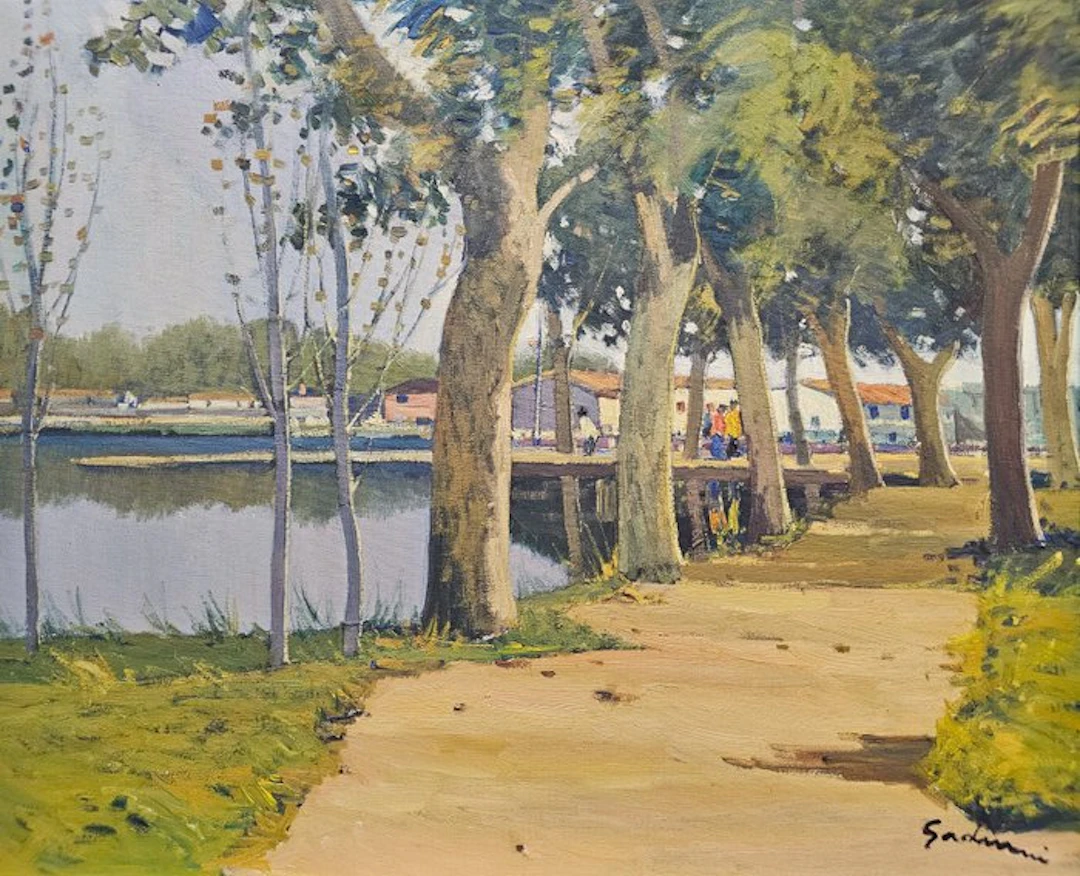 Antonio Sadurní (1927–2014) - Walk along Lake Banyoles
