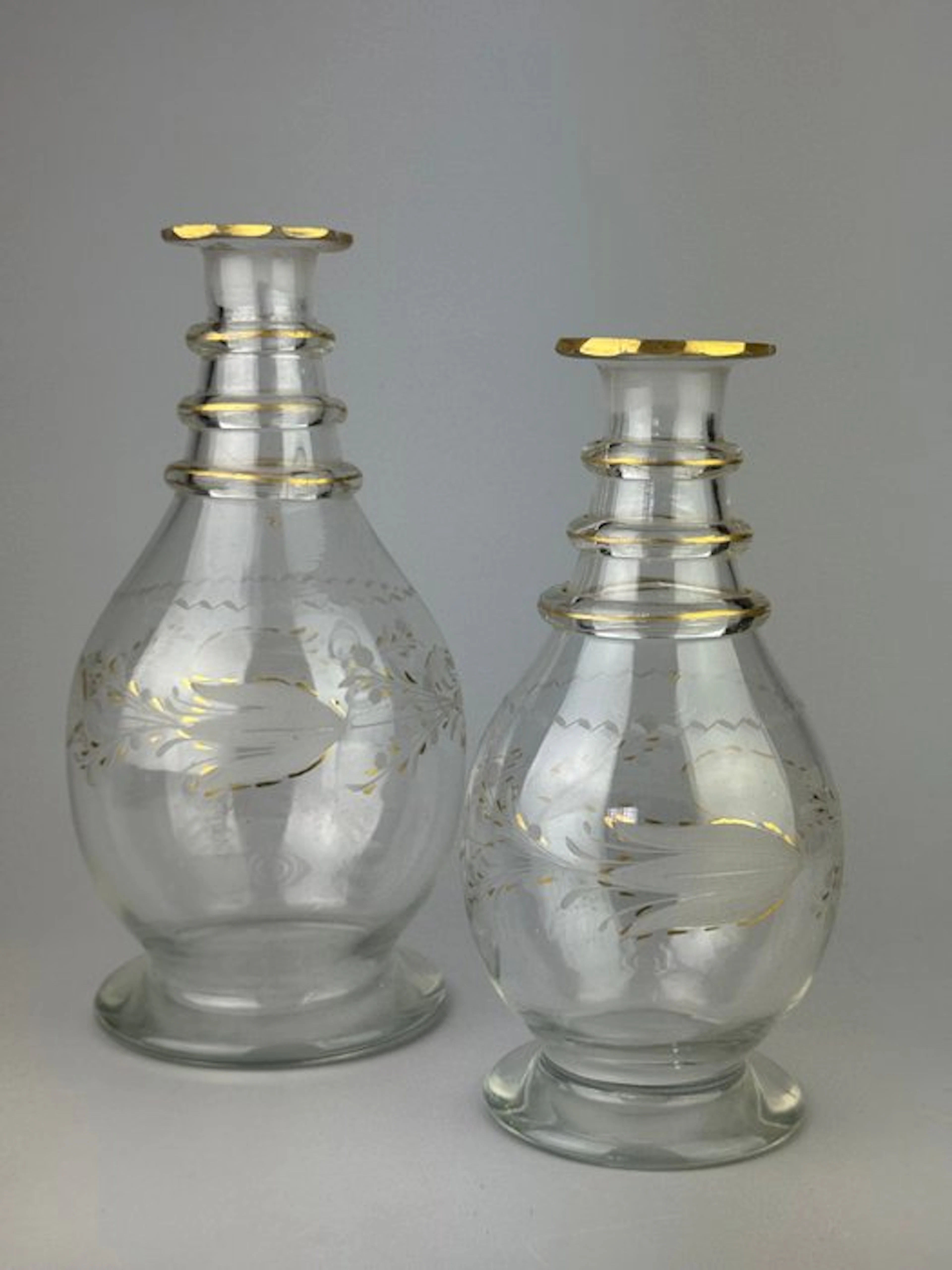 Bottle (2) - Crystal - Pair of bottles