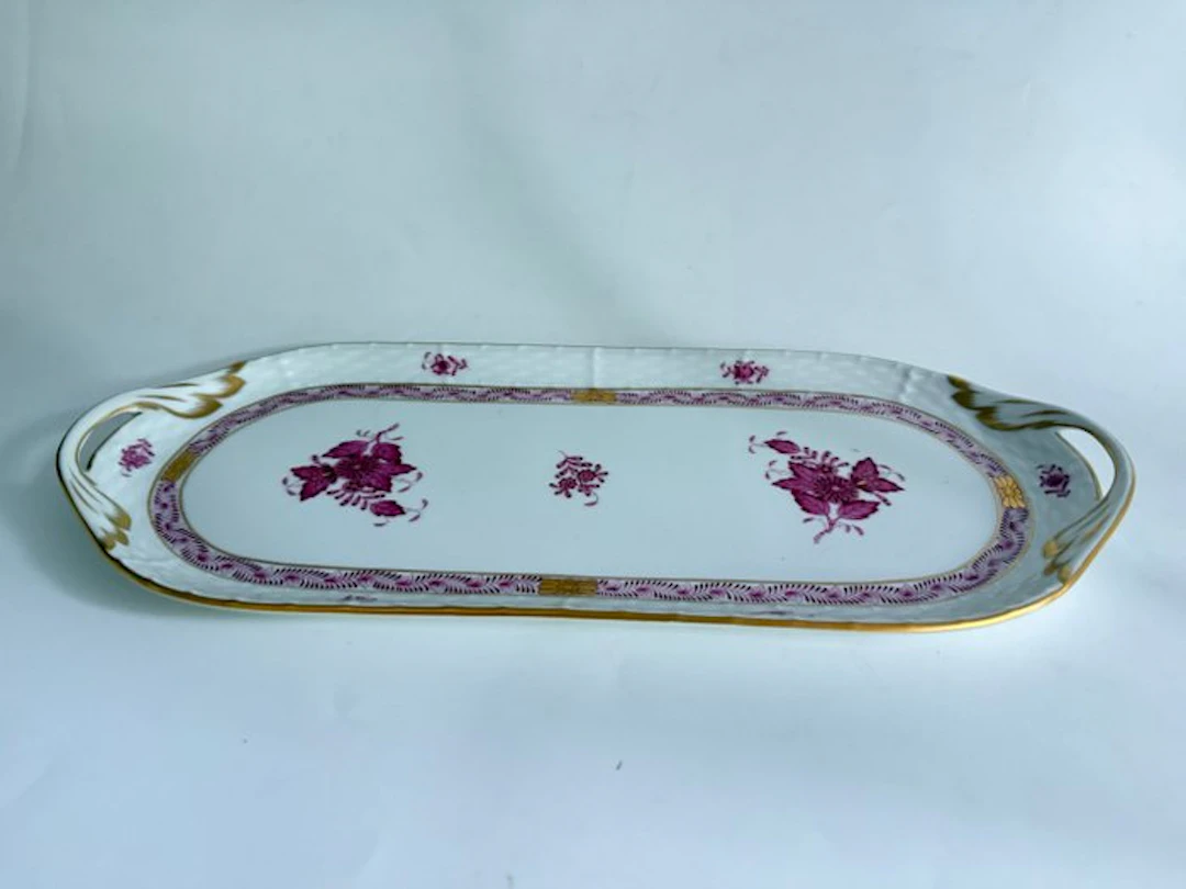 Herend - Platter - CAKE PLATE 36.5 cm Apponyi purple...