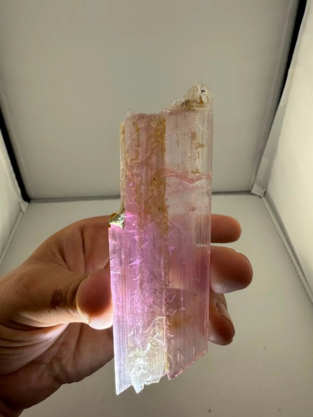 Kunzite Crystal – Transparent Pink Terminated Gem Crystal- 94 g - (1)
