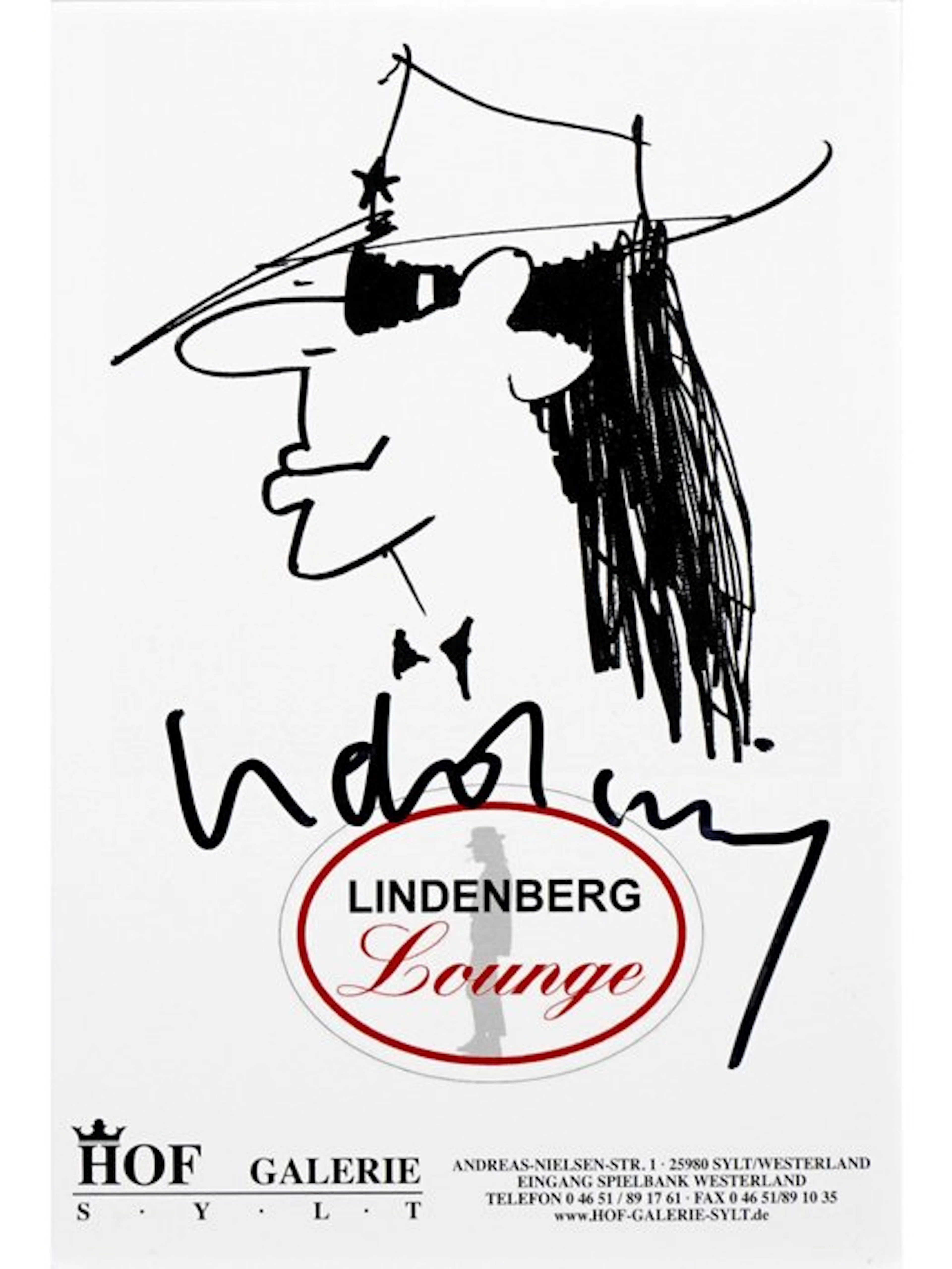 Udo Lindenberg (1946) - „Lindenberg Lounge“ Sylt - signiert - gerahmt