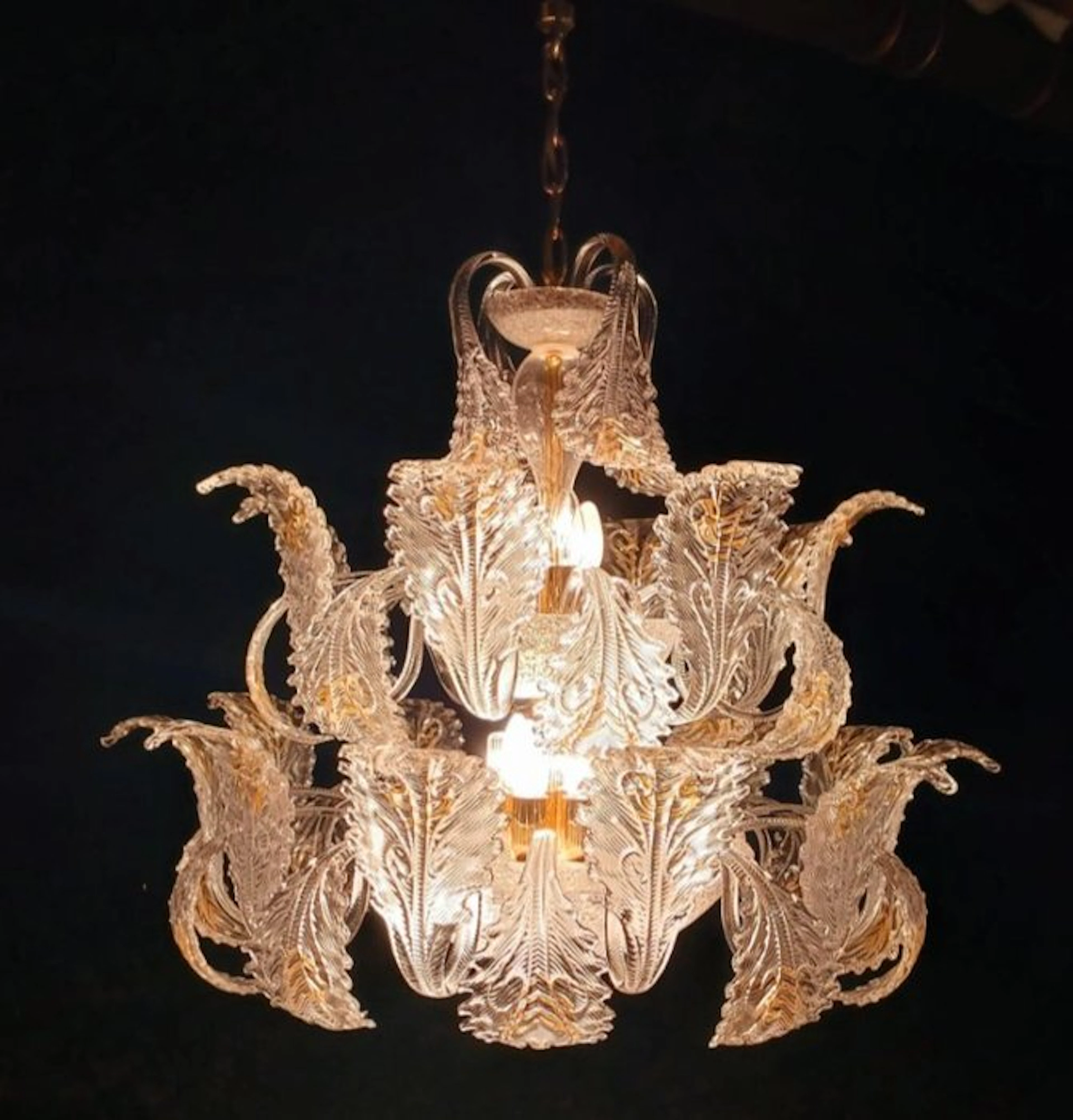 Wall lamp - Murano glass - Three-level composite...