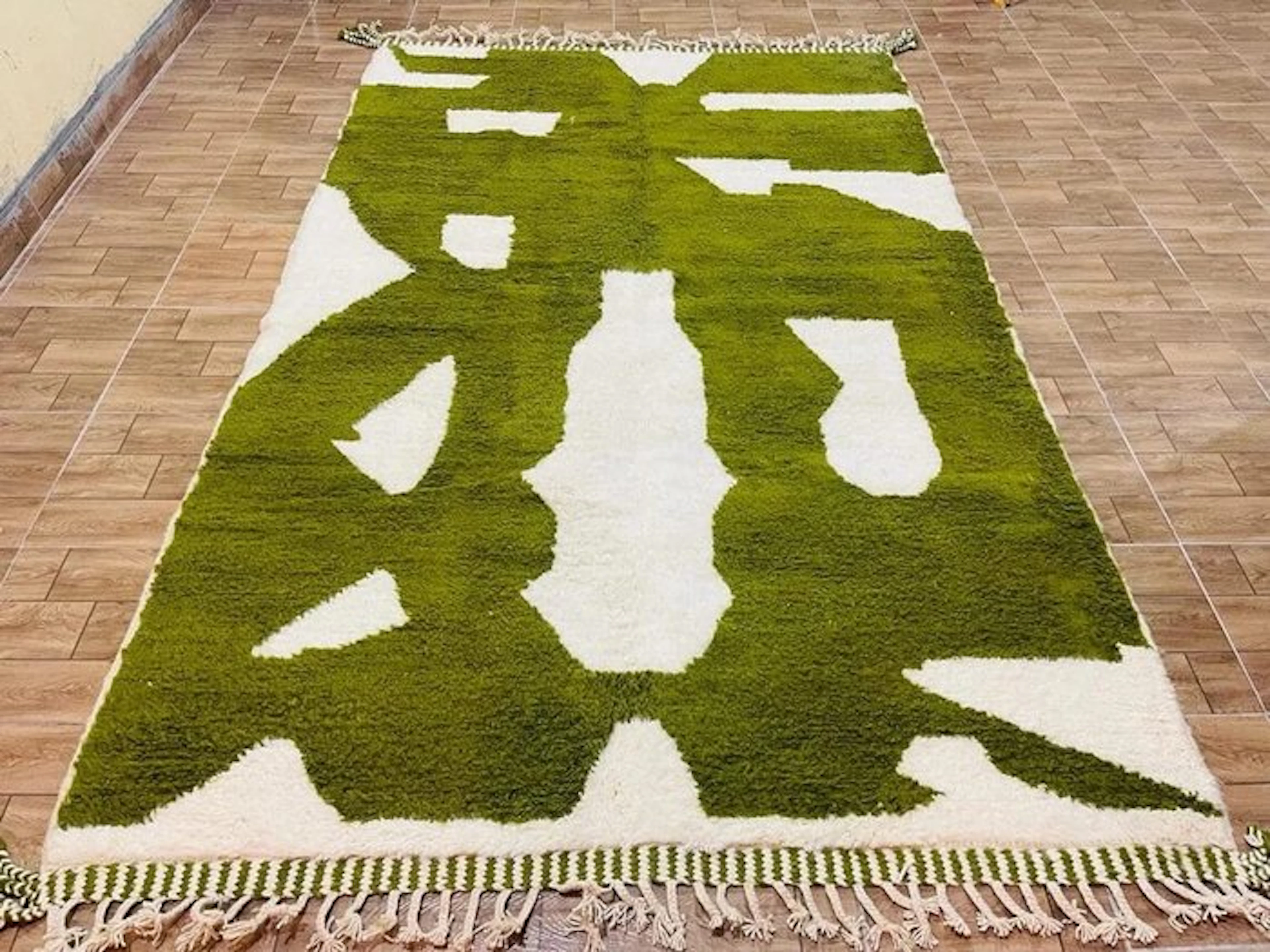 Berber - Carpet - 240 cm - 160 cm - Khaki green Berber rug