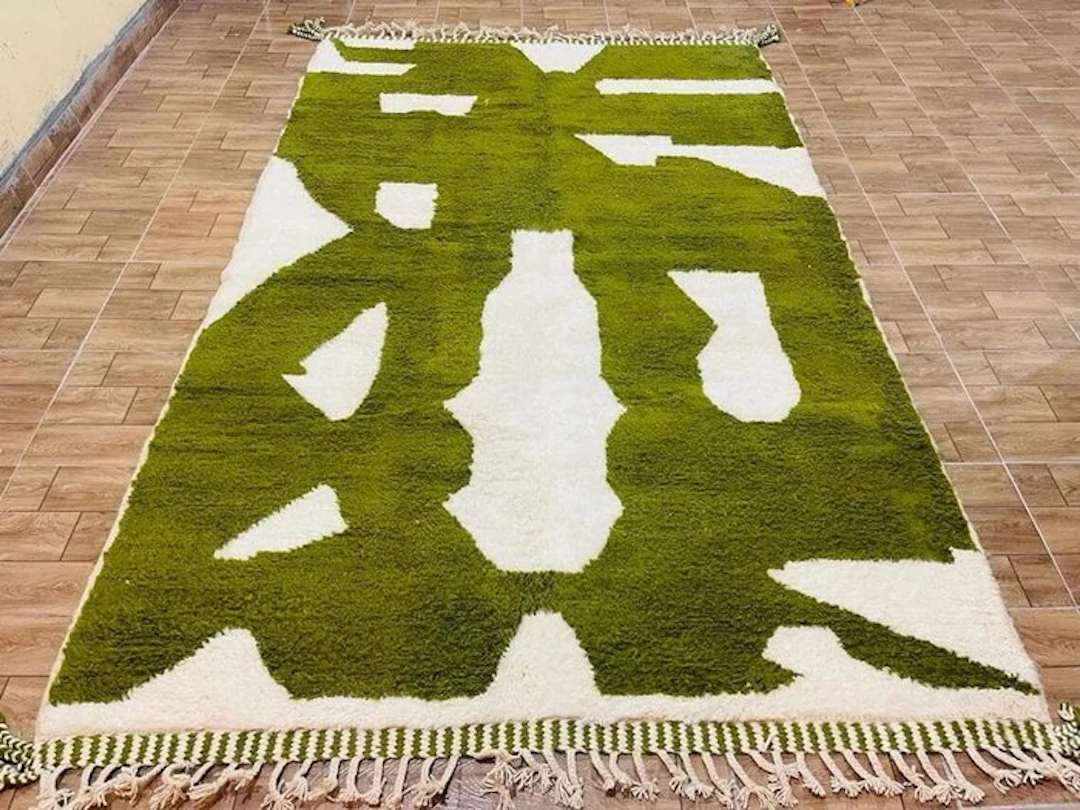 Berber - Carpet - 240 cm - 160 cm - Khaki green Berber rug