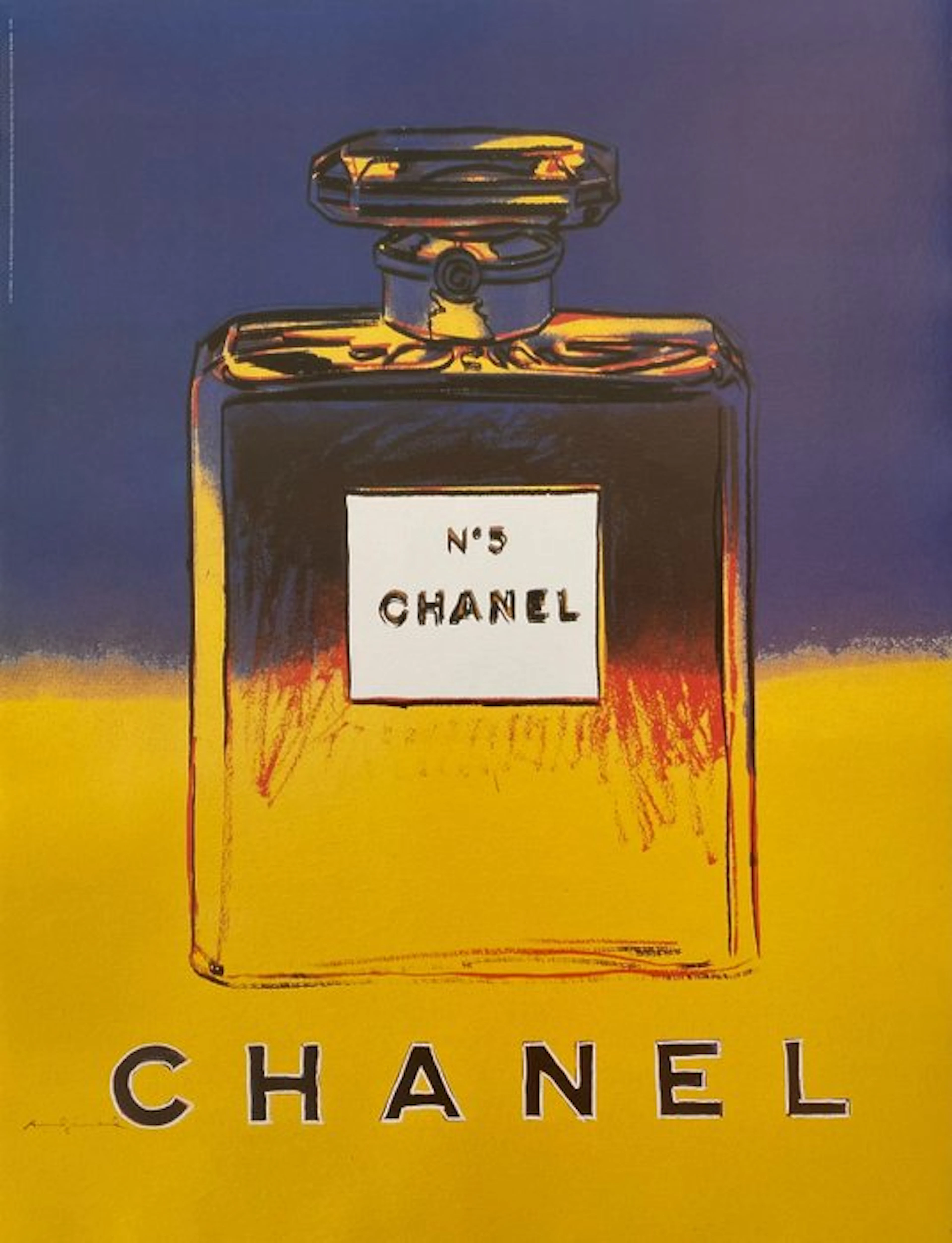 Andy Warhol, after - Chanel n. 5: Yellow/blue - 1990s