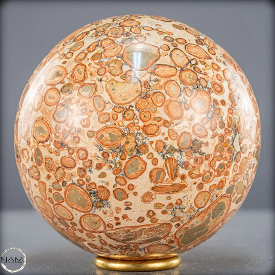 Natural First Quality Leopard Jasper Sphere- 2172.63 g