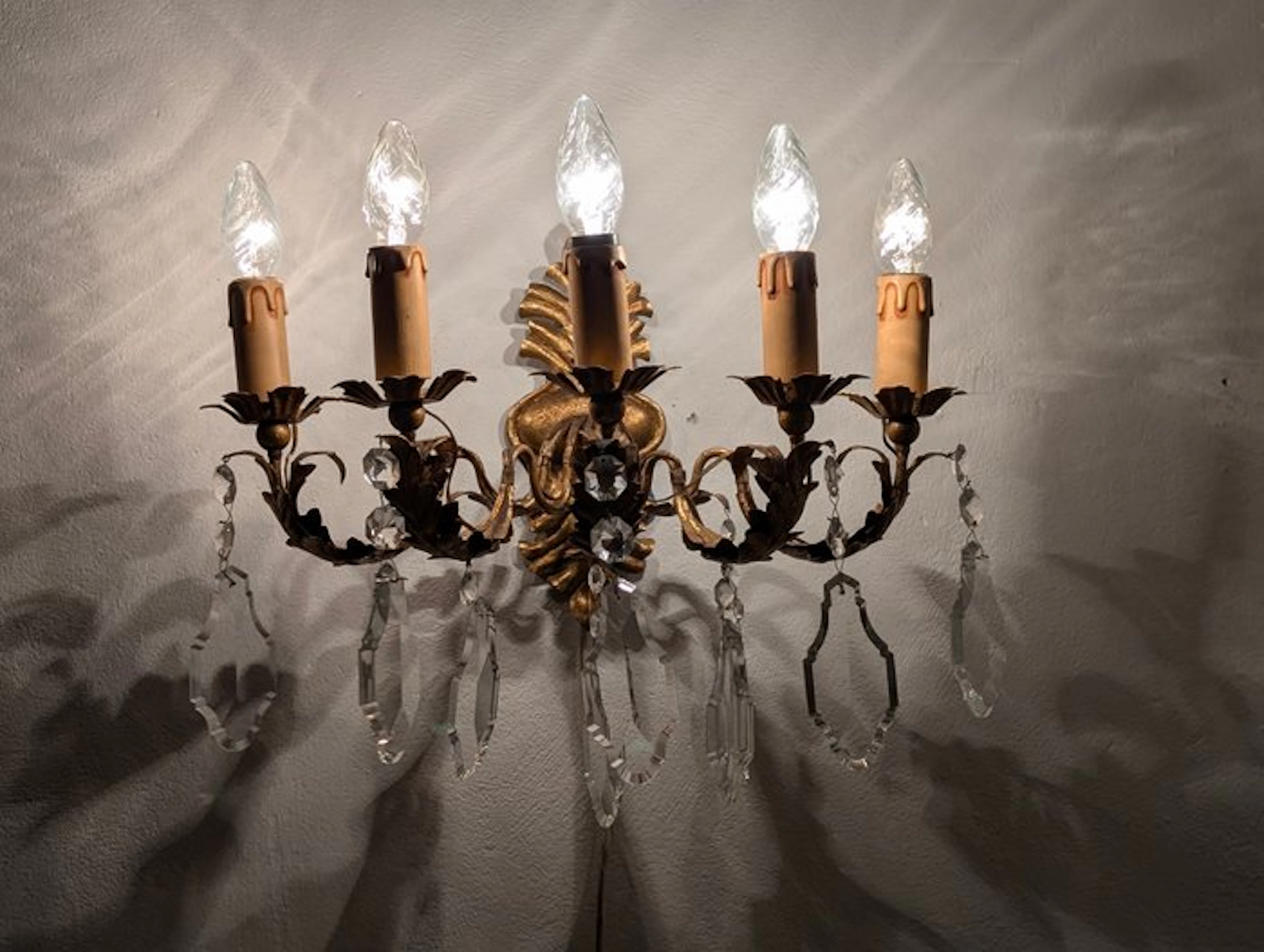 Wall sconce - Iron - Crystal