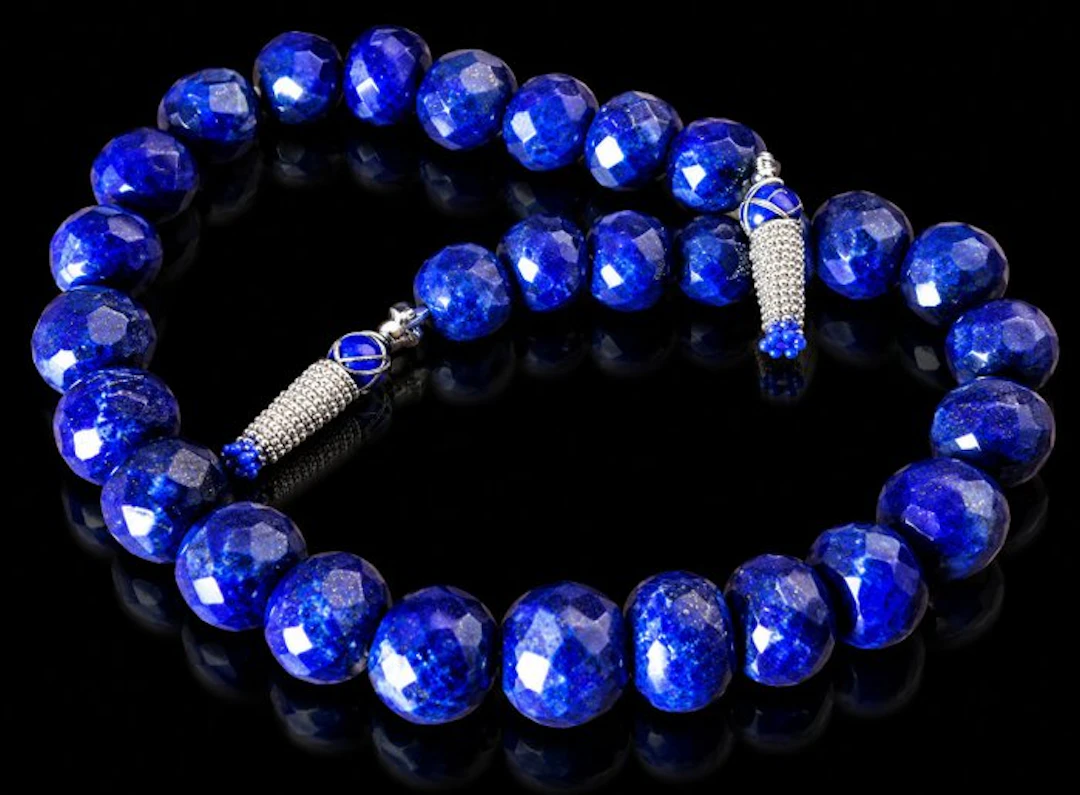 Natural blue sapphires - Strand of 30 faceted beads - 700...