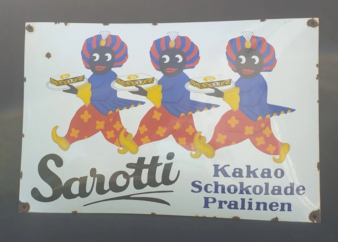 Aus Nachlass Originales großes 60 x 40 cm - Sarotti - Enamel sign - Metal