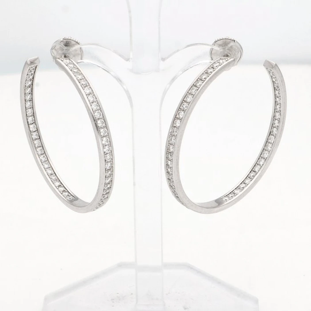 Earrings - 18 kt. White gold Diamond (Natural)