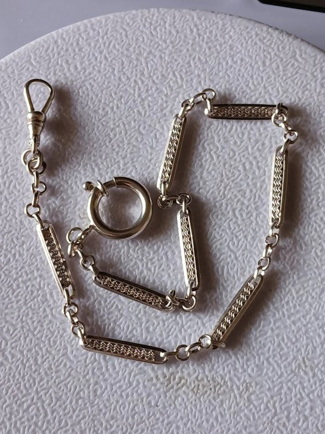 Cadena de plata para reloj de bolsillo - 1900-1949