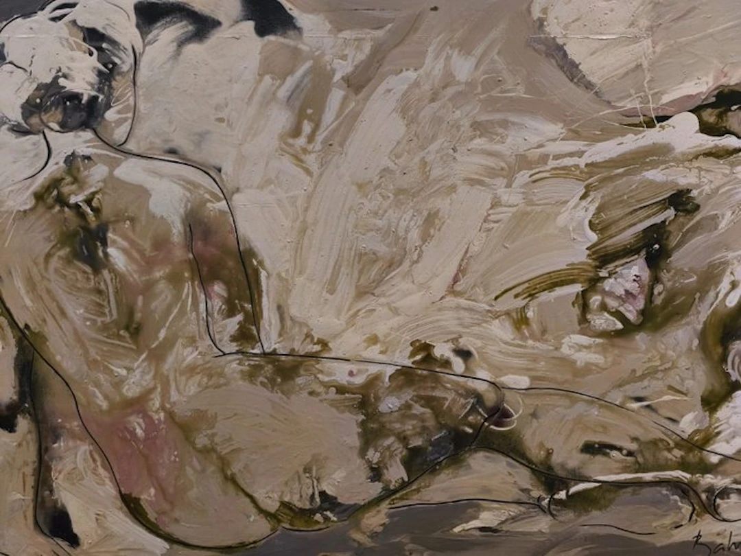 Escuela Expresionista Europea (XX) - Desnudo en Blanco