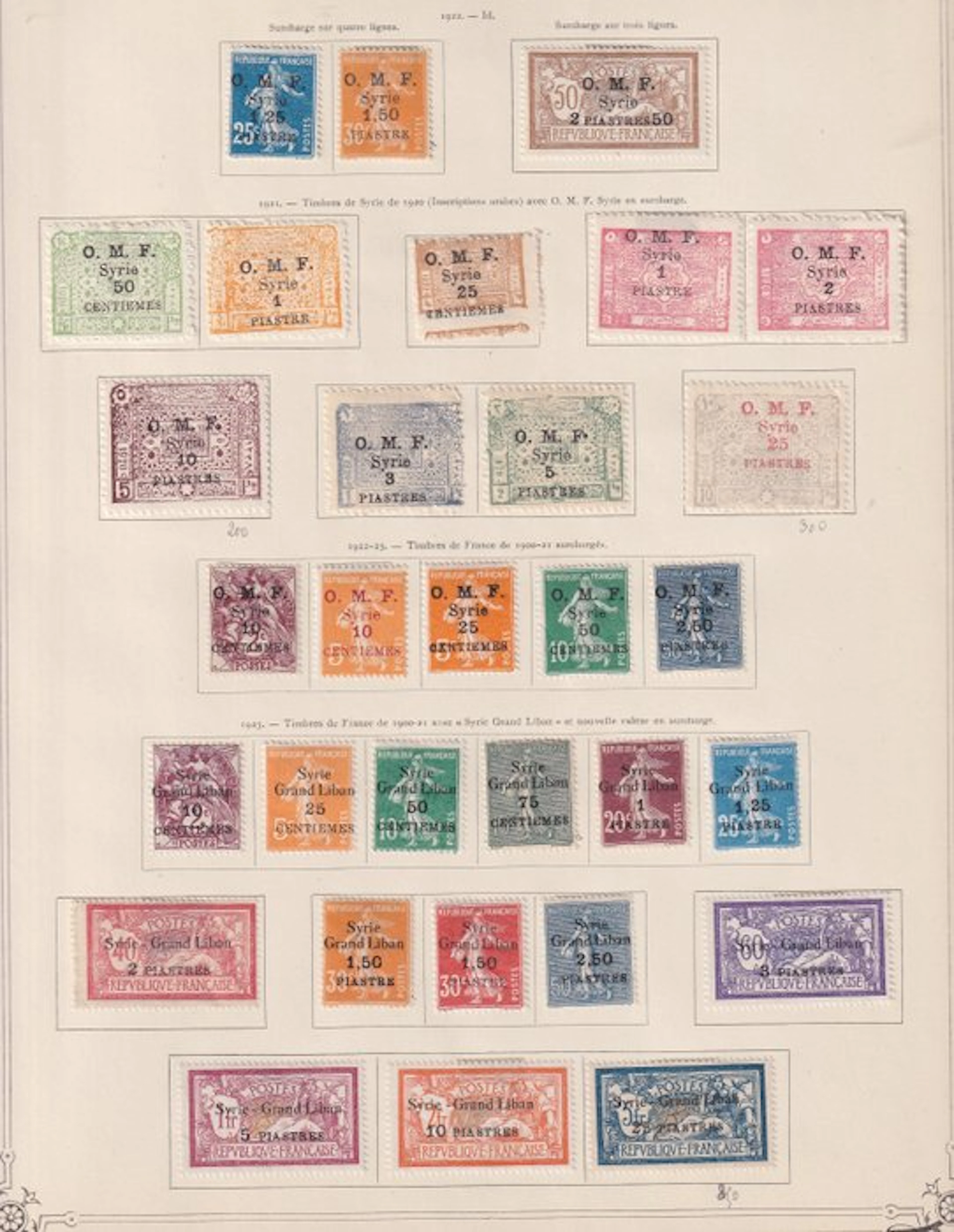 French Colonies 1920/1923 - superbe collection de timbres
