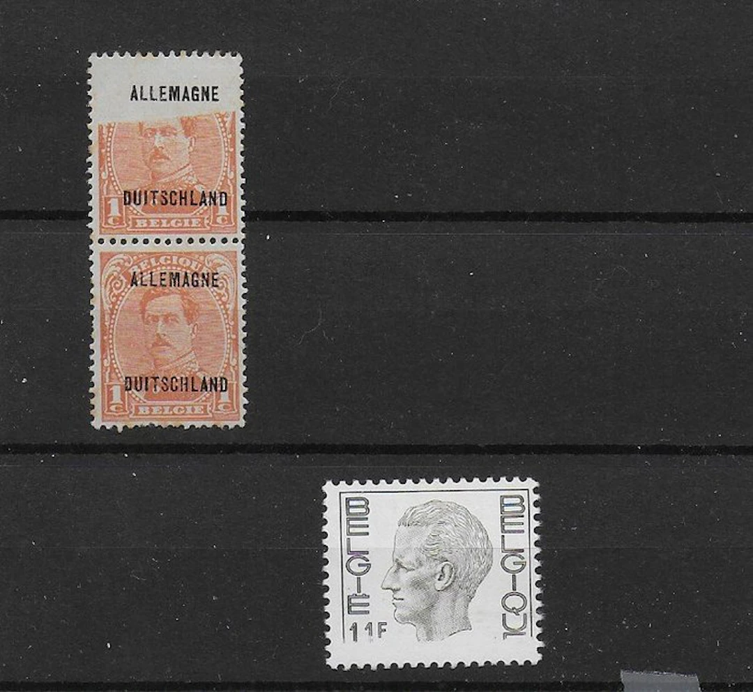 Belgium 1919/1960 - Spectacular curiosities missing print