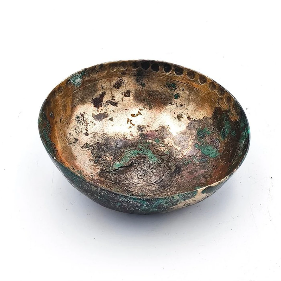 Sasanian Silvered Bronze Ritual Bowl - 112 mm
