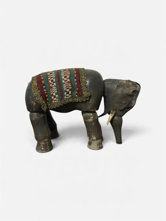 SCHOENHUT - Toy Elefante Articolato "Humpty Dumpty Circus" - 1910-1920 - U.S.