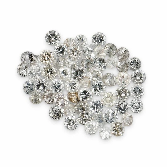 No reserve price - 57 pcs Diamond (Natural) - 0.93 ct - Round - SI1