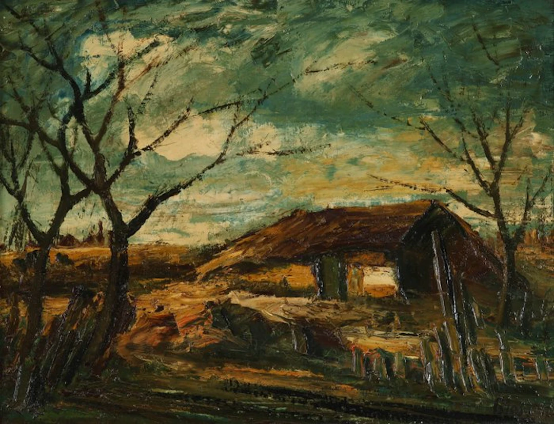 Marinus Bies (1894-1975) - Landschap met boerderij