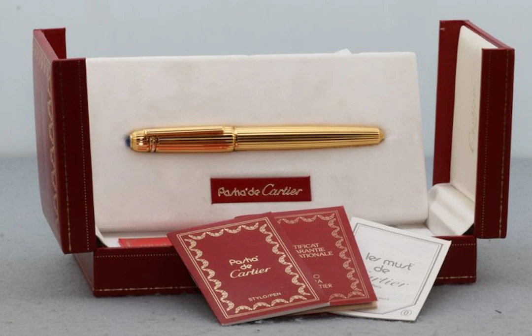 Cartier - Pasha de Cartier godron gold plated - Fountain pen