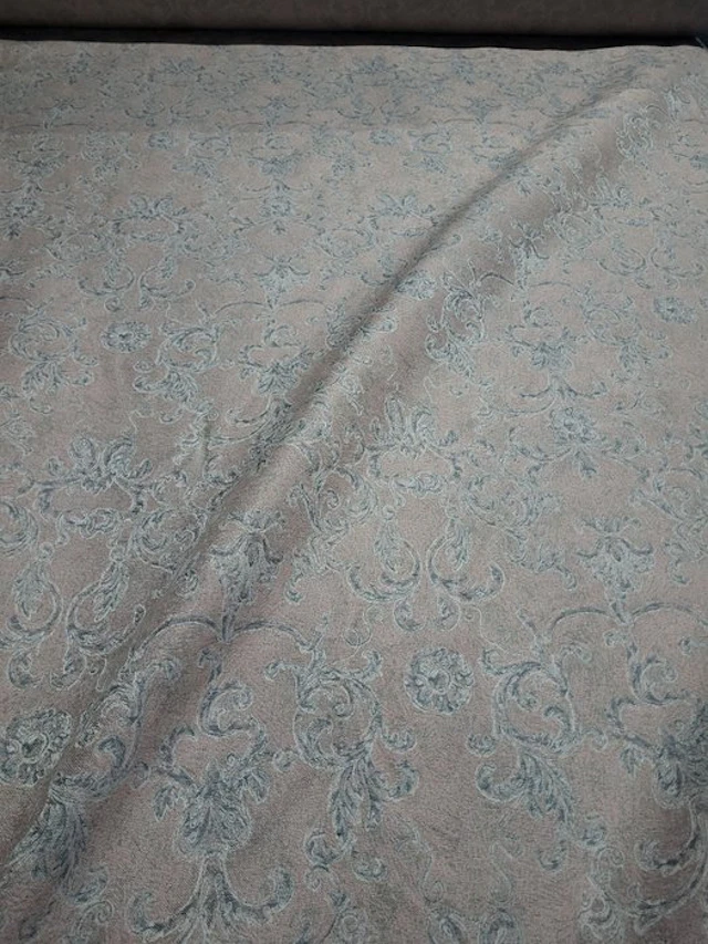 Fine cotton damask fabric with friezes. - Textile - 600 cm - 145 cm