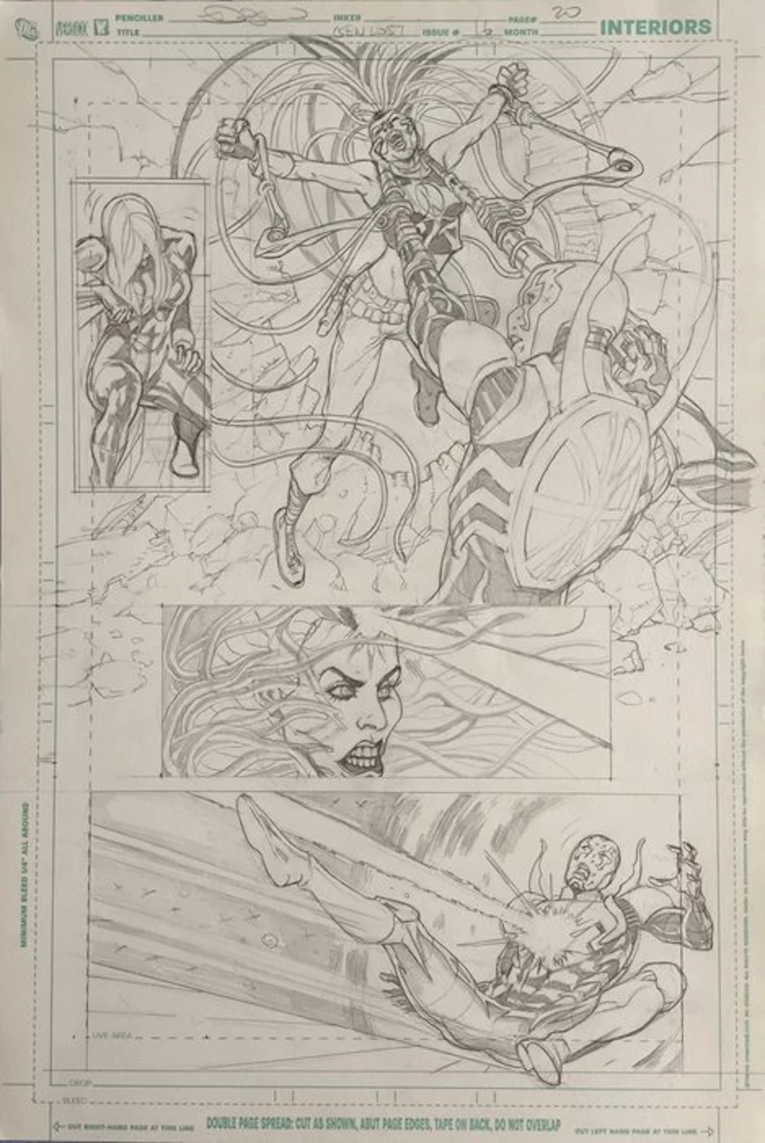 Fernando Dagnino (Pencil) Original page - Justice League Generation Lost - #16