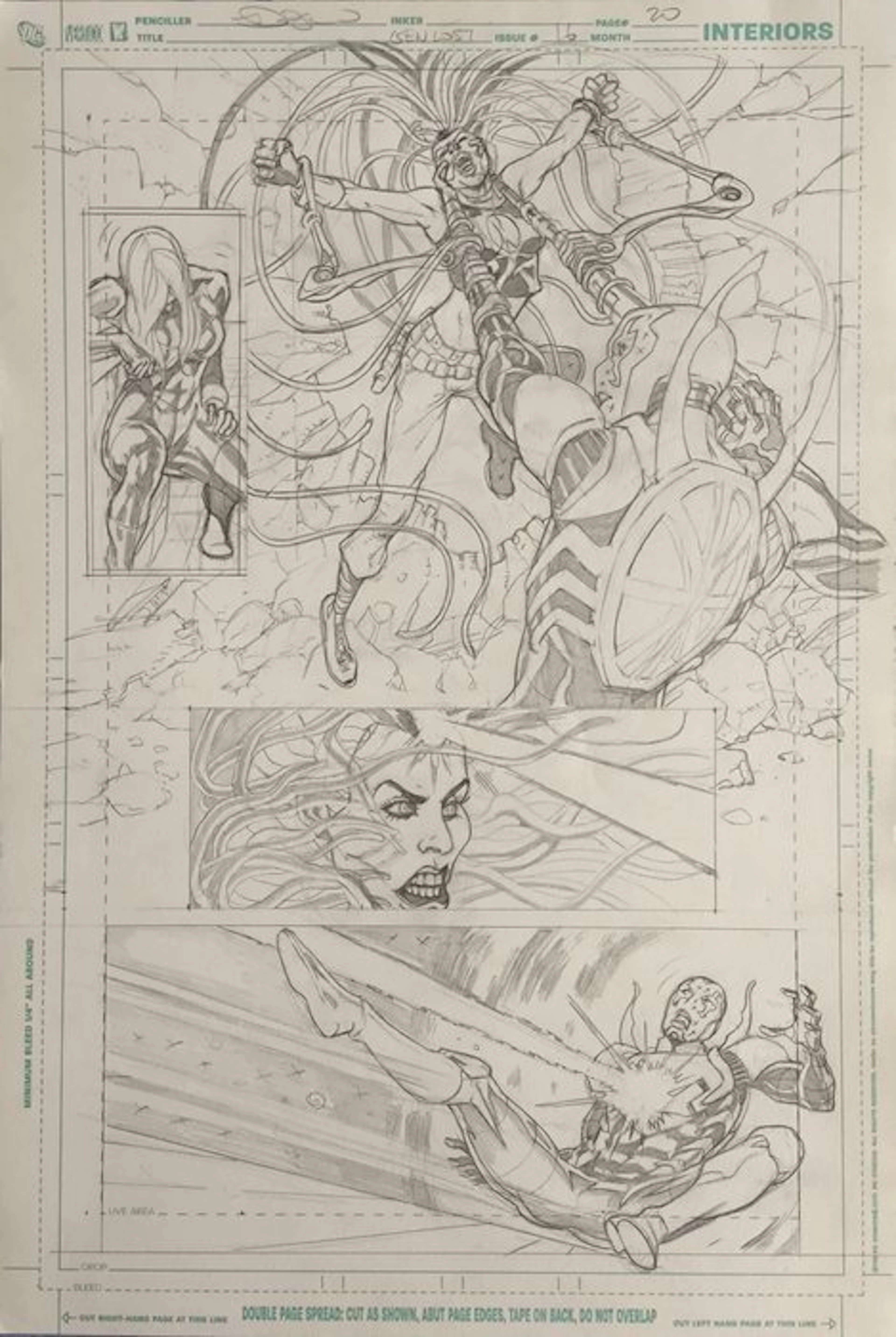 Fernando Dagnino (Pencil) Original page - Justice League Generation Lost - #16