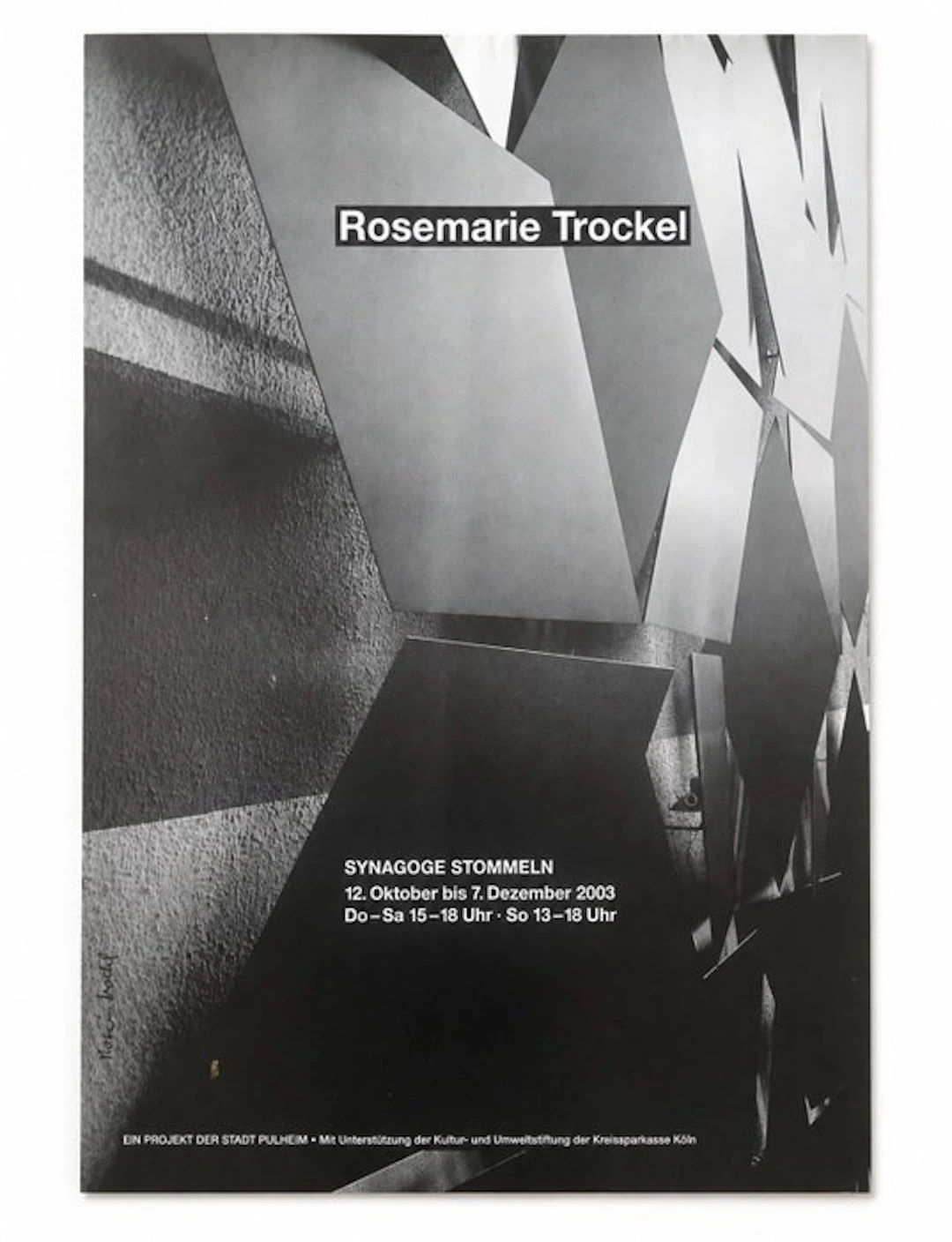 Rosemarie Trockel (1952-2014) - Ausstellungsplakat 86 x...