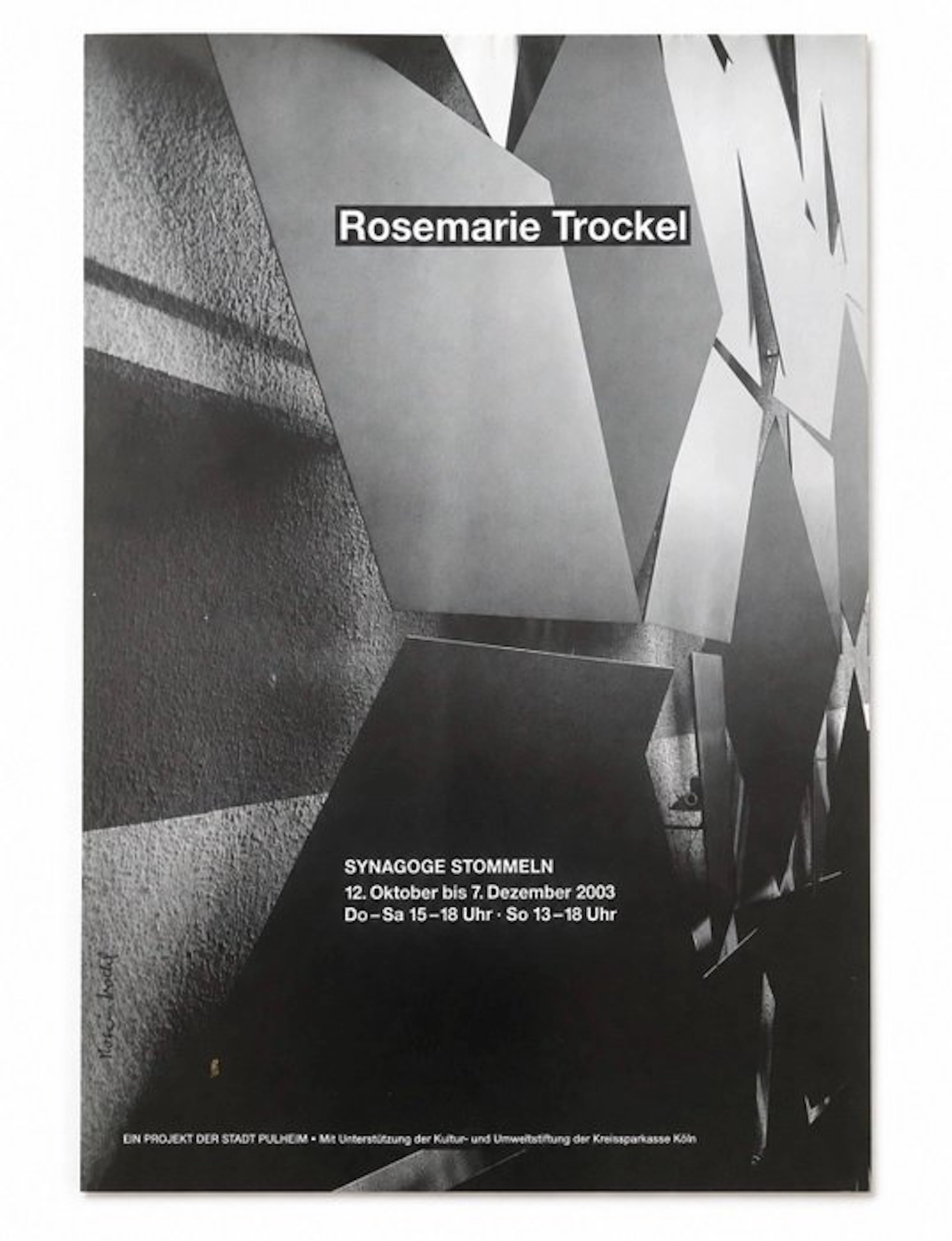 Rosemarie Trockel (1952-2014) - Ausstellungsplakat 86 x...
