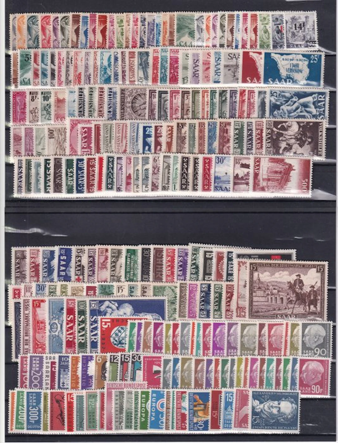 Saarland 1947/1959 - Volumes. - Michel: 206Z/225Z,226Z/238ZII,239/448