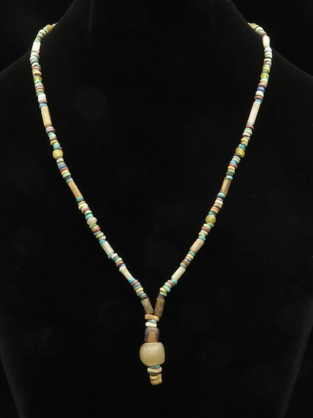 Ancient Egyptian Necklace made of Glass and Faience Mummy...