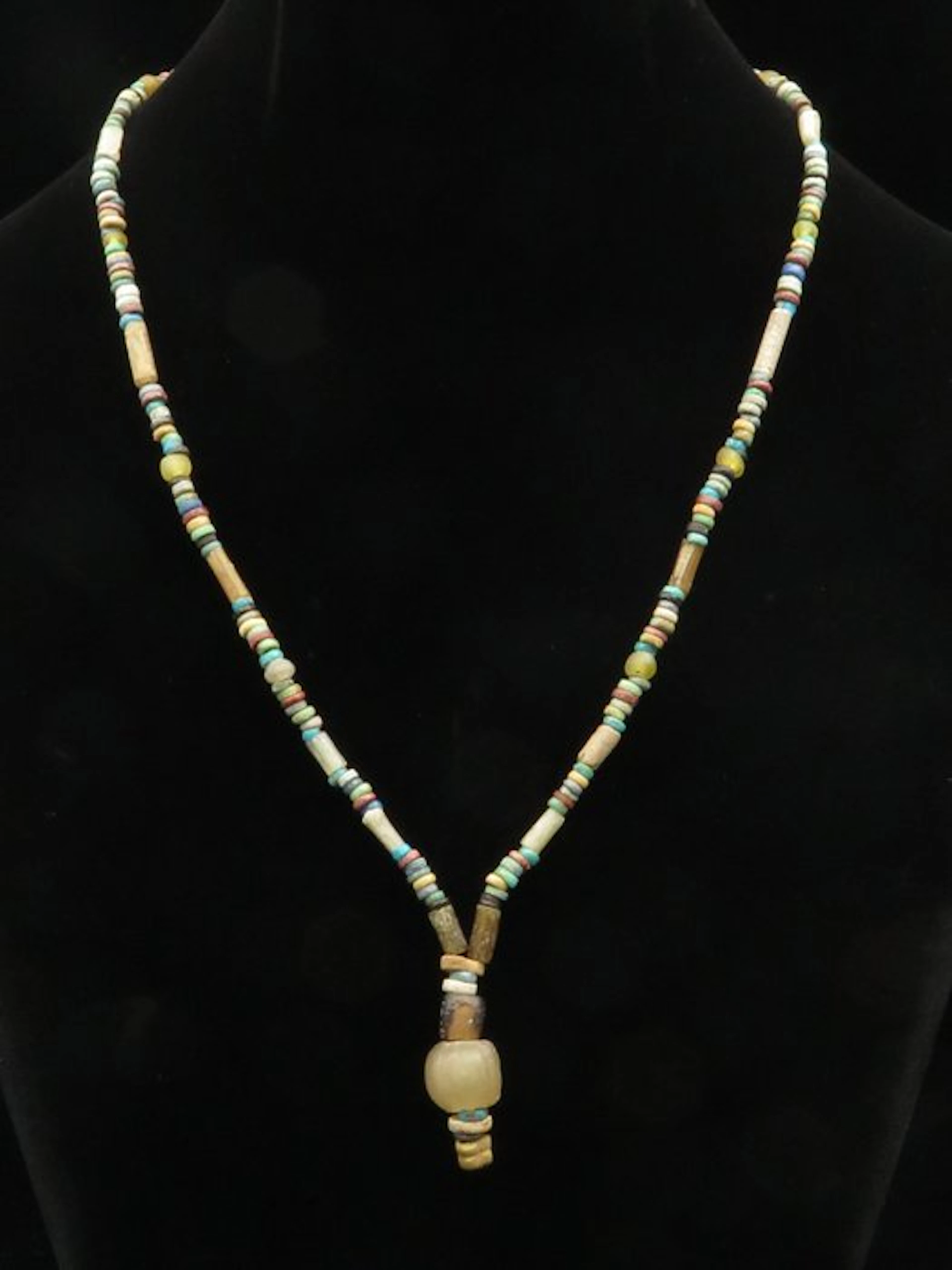 Ancient Egyptian Necklace made of Glass and Faience Mummy...