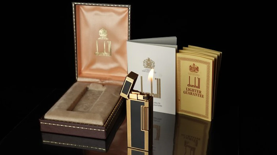 Dunhill - Lacquer Pattern Rollagas Lighter - Lighter - Lacquer Black