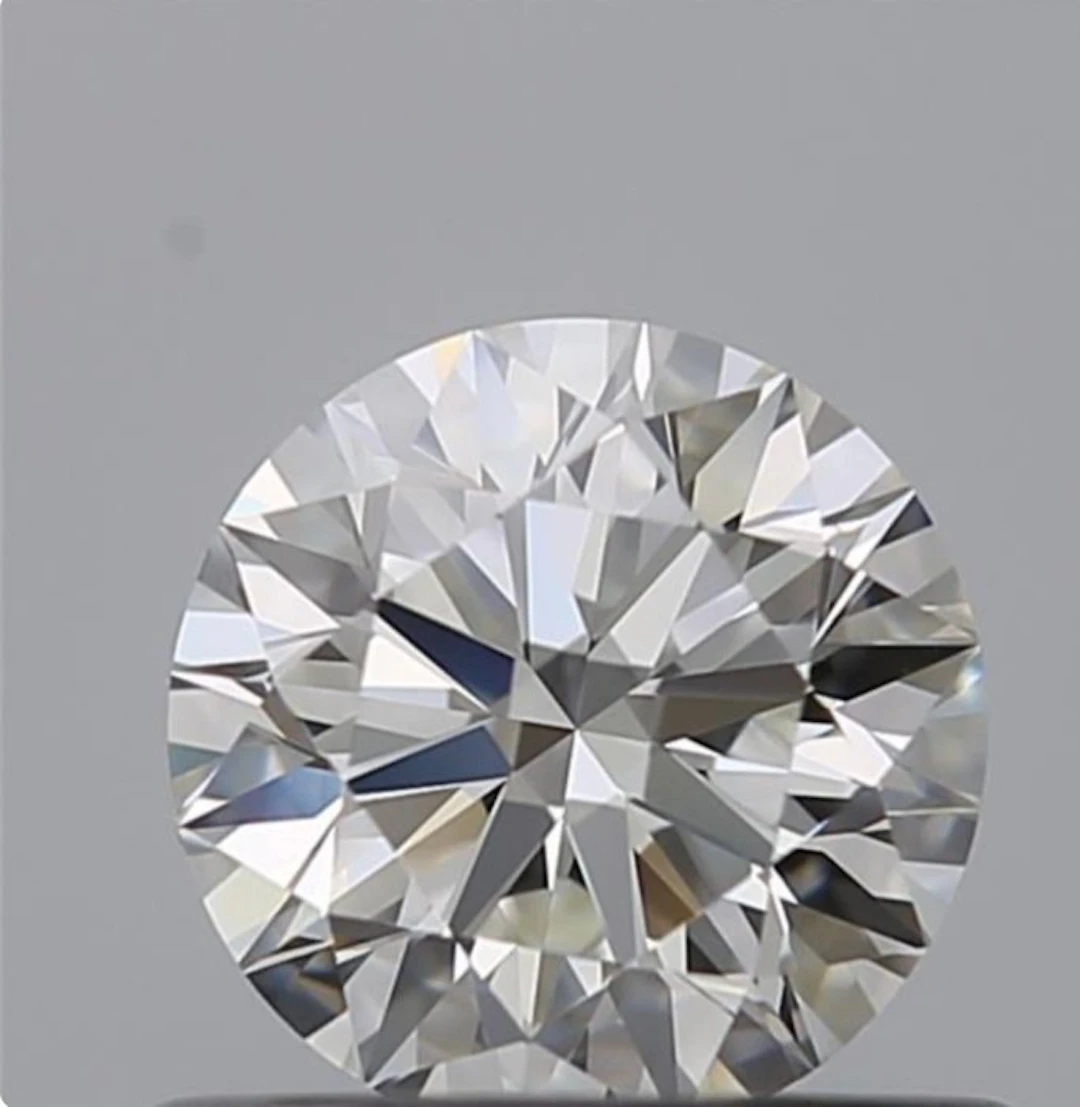 1 pcs Diamond (Natural) - 0.72 ct - Round - H - VVS2...