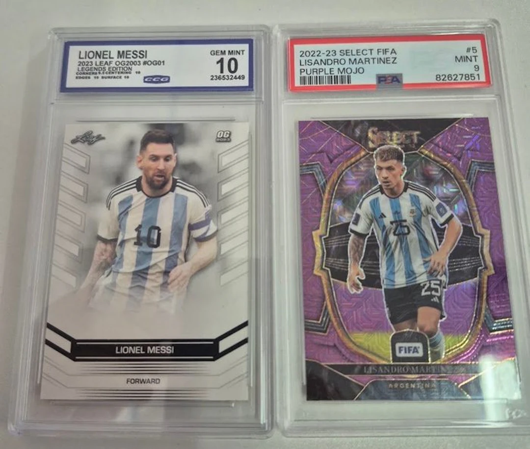Lotto 2 Carte Gradate Argentina - Lionel Messi CCG 10 Gem...